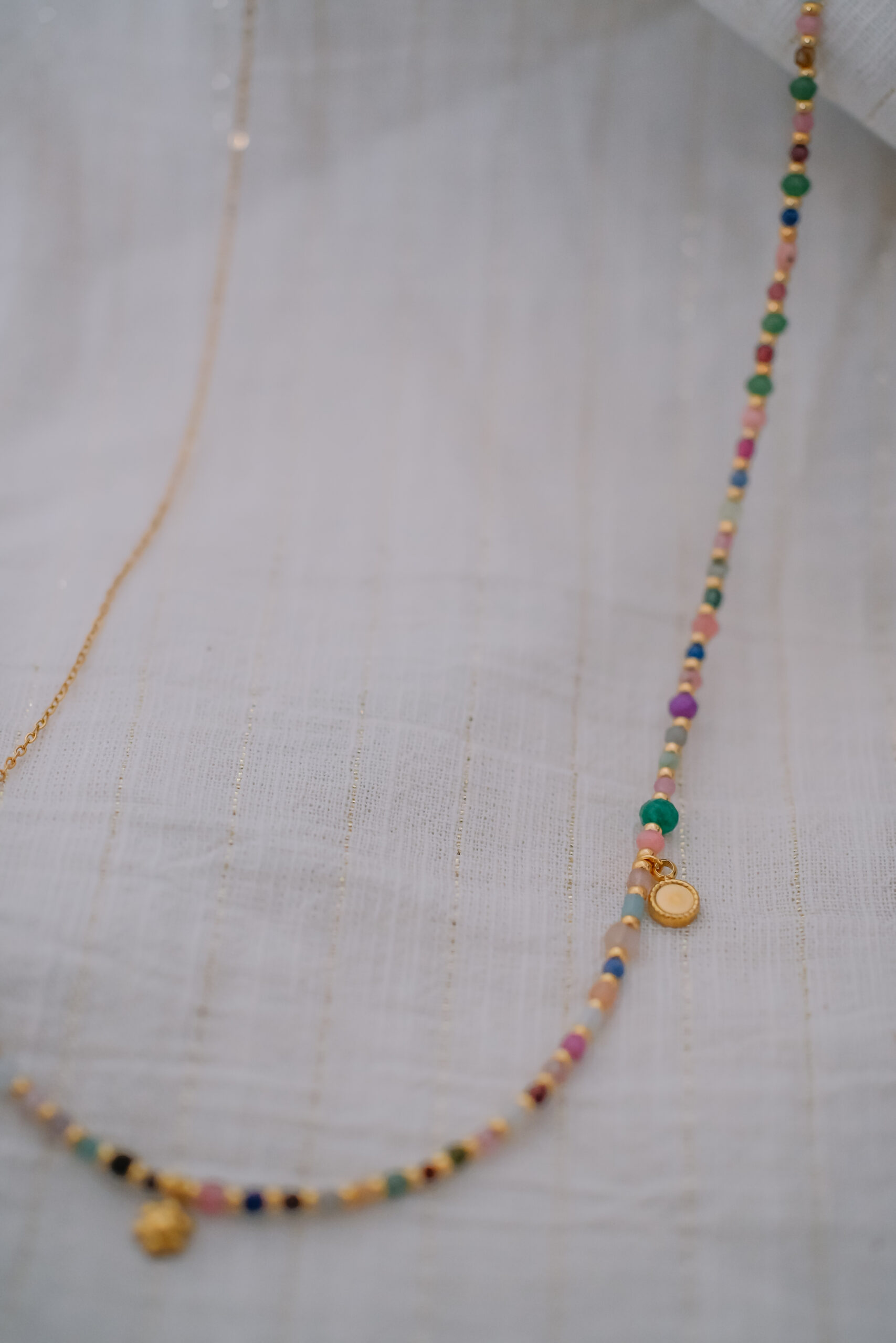 Ketting one of a kind met halfedelsteentjes - Afbeelding 6