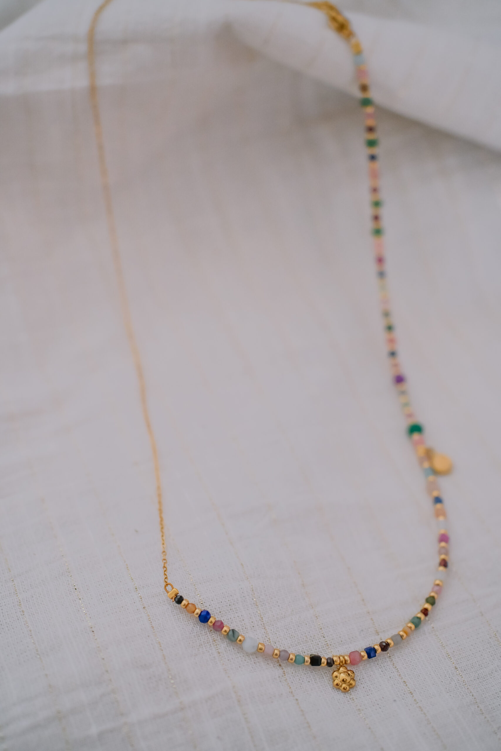 Ketting one of a kind met halfedelsteentjes - Afbeelding 8