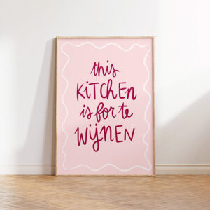 A3 Poster - keuken om te wijnen