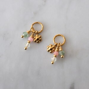 Verwisselbare oorbel hangertjes | Pastel bloom