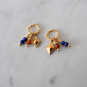 Verwisselbare oorbel hangertjes | Blue & Brown