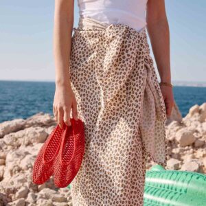 Pareo leopard greige